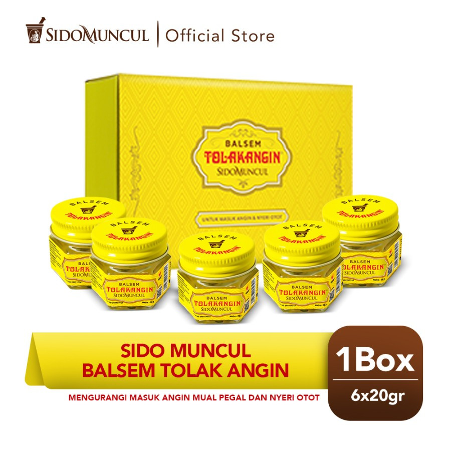 Tolak Angin Balsem 6x20gr - Mengurangi Masuk Angin Mual dan Nyeri Otot