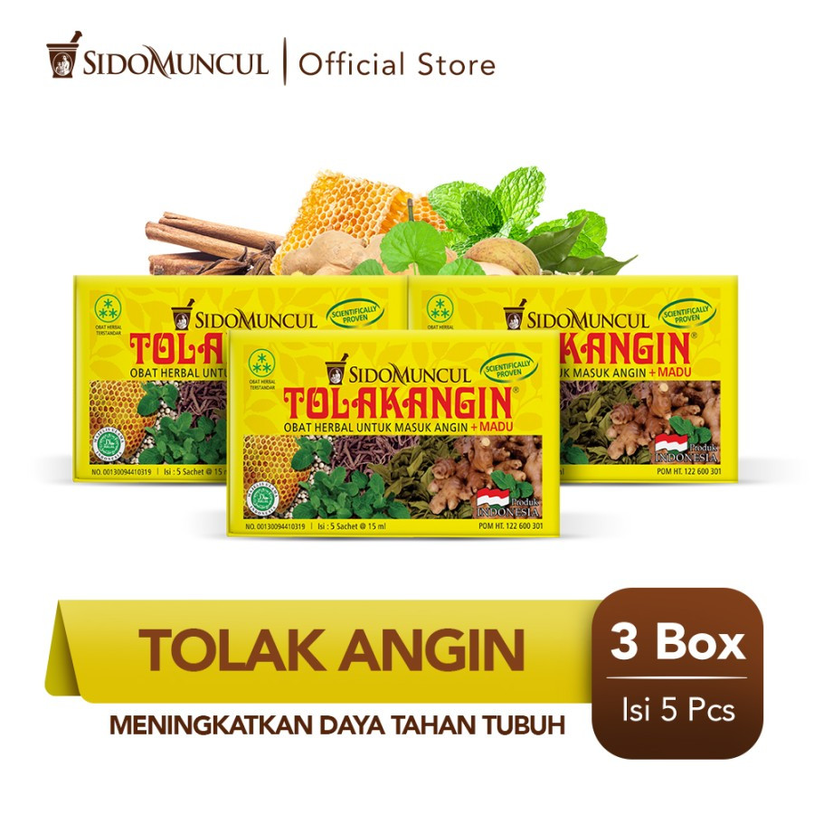 Tolak Angin Cair Dus 3x5's Herbal - Masuk Angin Mual Flu Demam