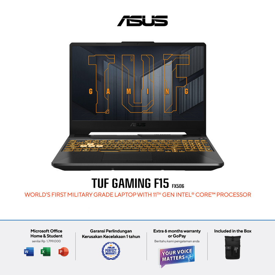 ASUS TUF Gaming F15 FX506LHB-I565B6T-O11 - Bonfire Black