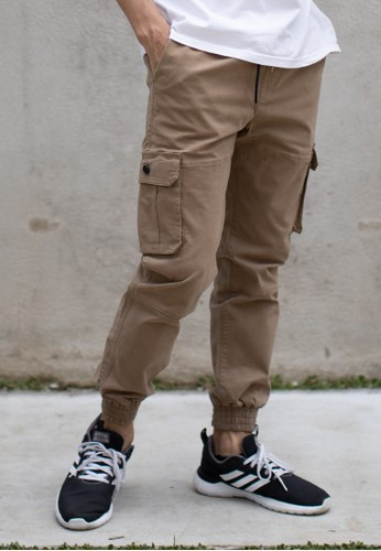 oxcon Jogger pants celana joger cotton brown