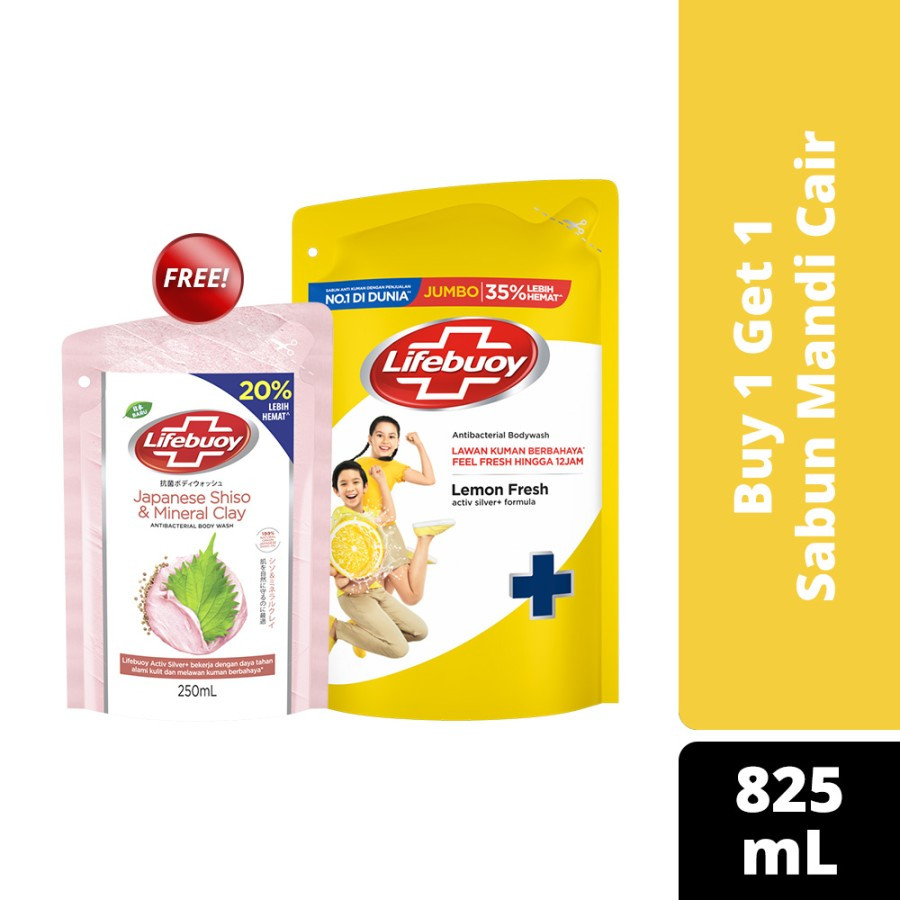 Buy 1 Get 1 Lifebuoy Sabun Mandi Cair Refill