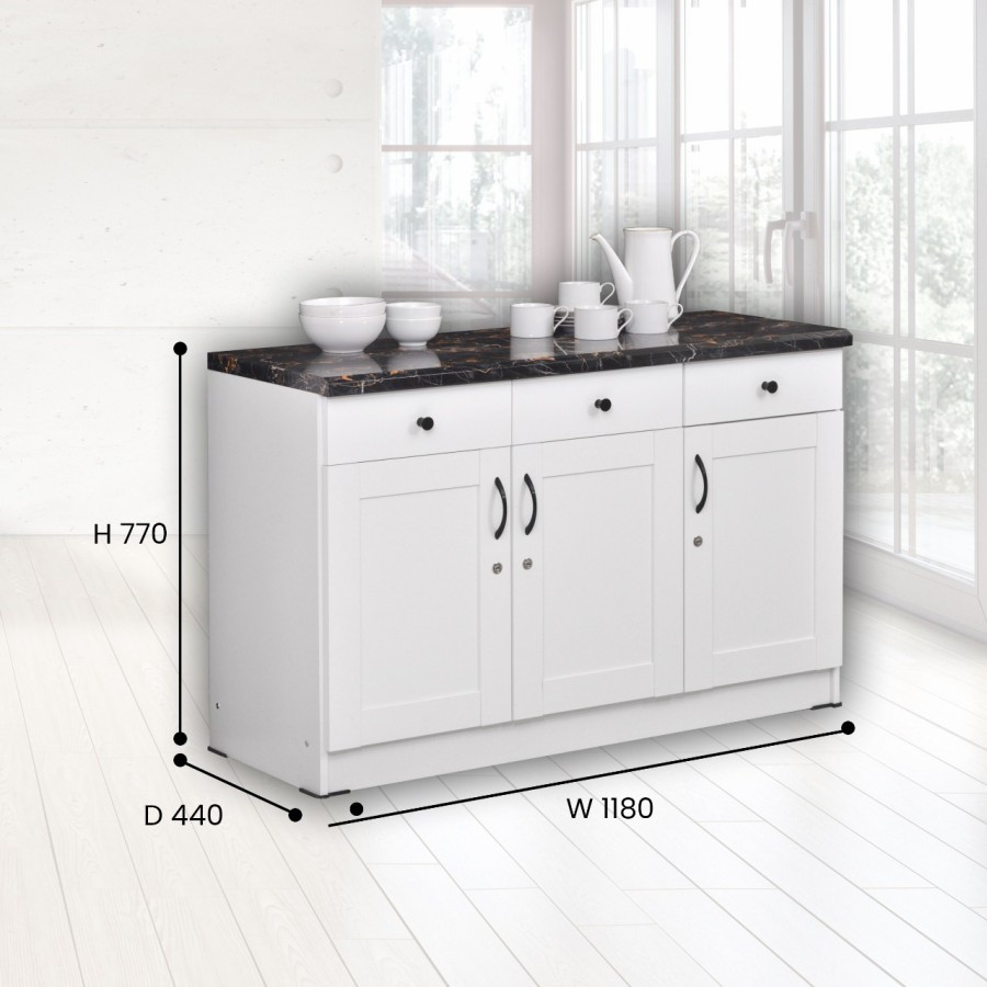 Kitchen Set Bawah 3 Pintu VENEZIA