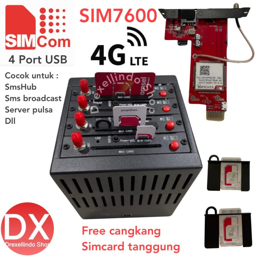 Modem Pool 4 Port Usb 4G Lte