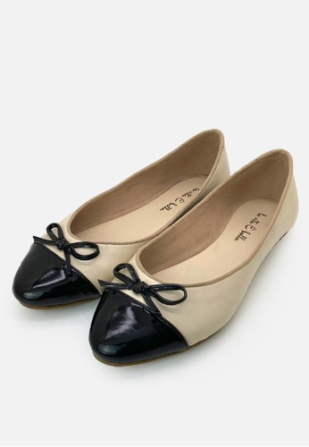 Kate Ballerina Toe Cap Flat Shoes Wanita