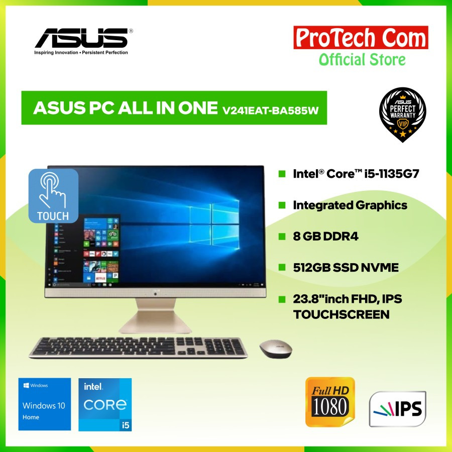 ASUS PC ALL IN ONE V241EAT-BA585W i5-1135G7 8G 512GB 23,8" TOUCHSCREEN
