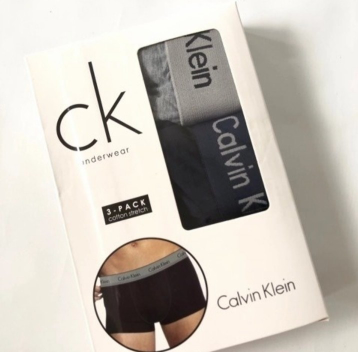 Celana Dalam Pria Boxer CK /Pakaian Dalam Pria/ 3 pcs - M