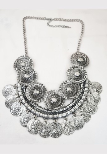 Coins Necklace Kalung Wanita Silver