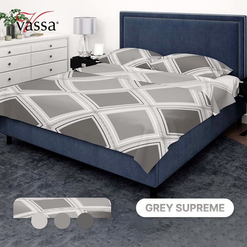 Sprei aesthetic by Vassa Sofa - GREY SUPREME, 160X200