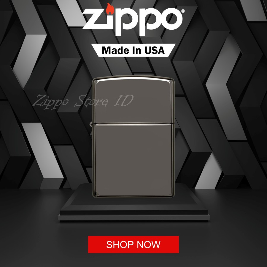 Korek Api Zippo Original Classic Black Ice 150 Garansi Seumur Hidup