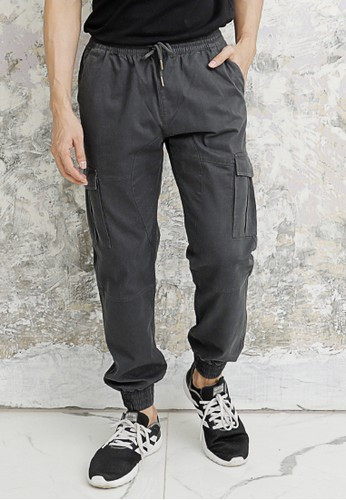oxcon Jogger pants celana joger cotton grey charcoal