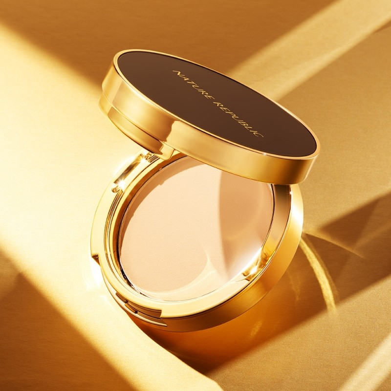 NATURE REPUBLIC Ginseng Ampoule Two Way Cake SPF 27, PA++ - 21 LIGHT BEIGE