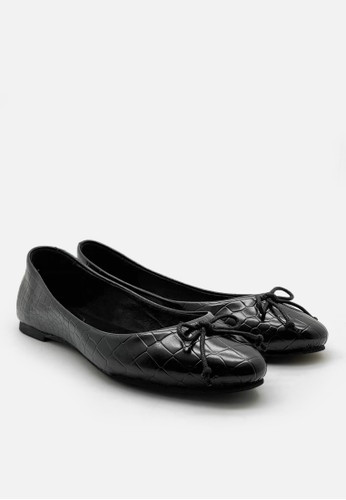 Boa Sepatu Flat Shoes Wanita motif croco