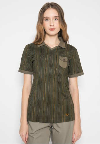 LGS - Kaos Polo Wanita - Salur - Hijau - Slim Fit