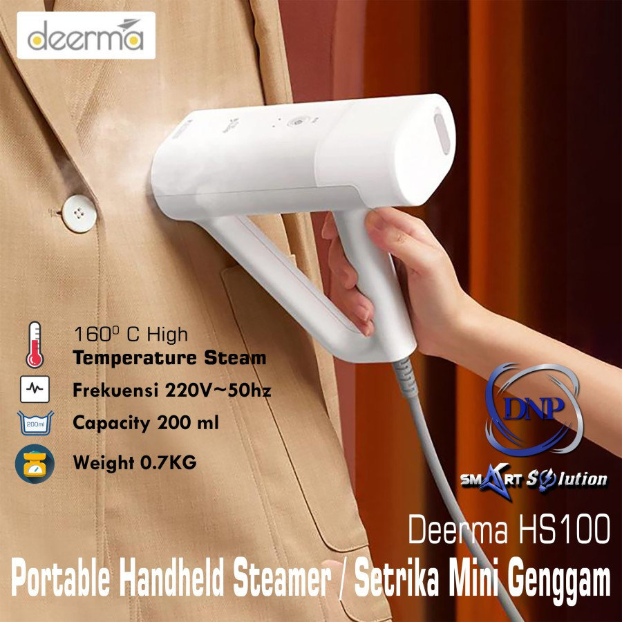 DEERMA HS100 Handheld Garment Steamer Iron Setrika Uap Portable