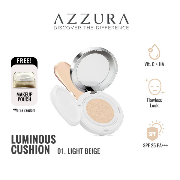 Azzura Luminous Cushion Light Beige 01 Free Pouch