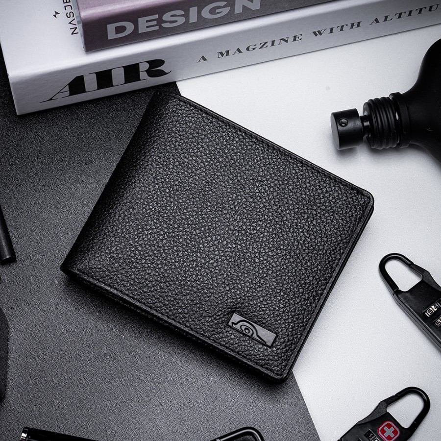 JFR Fashion Dompet Pria Kulit Asli Motif Jeruk 3D ML - Hitam