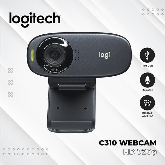 Logitech C310 Webcam HD 720p dengan Mikrofon Noise-Reducing