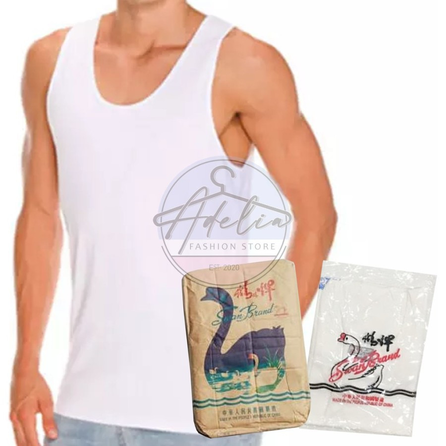 Kaos Dalam Model Singlet Swan Brand Pria