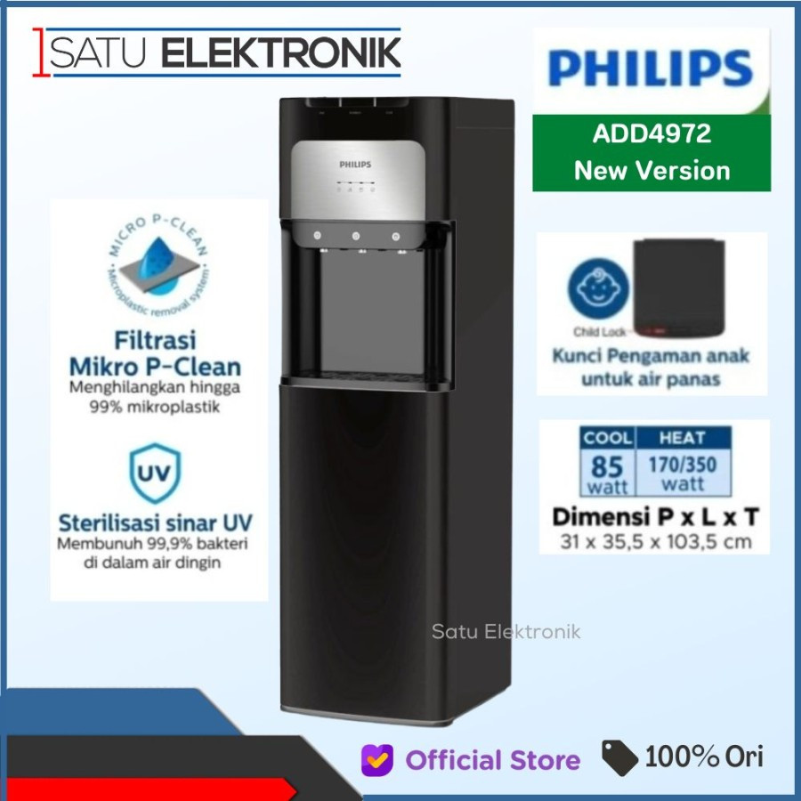 PHILIPS ADD4962/70 Dispenser Galon Bawah - ADD4962WH