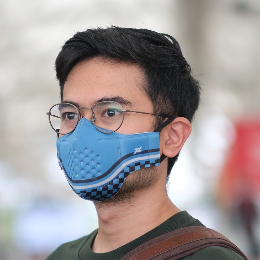 Tomo Lifemask Official LIMITED EDITION / Masker Premium Anti Polusi - LS Blue