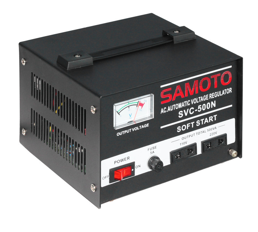 Stabilizer SAMOTO Digital Listrik Single Phase 500VA Stabiliser SMT