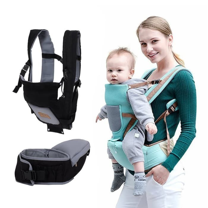 Gendongan Bayi Depan Hipseat 5in1 Baby Carrier Hipseat Bayi Tuturu - Merah