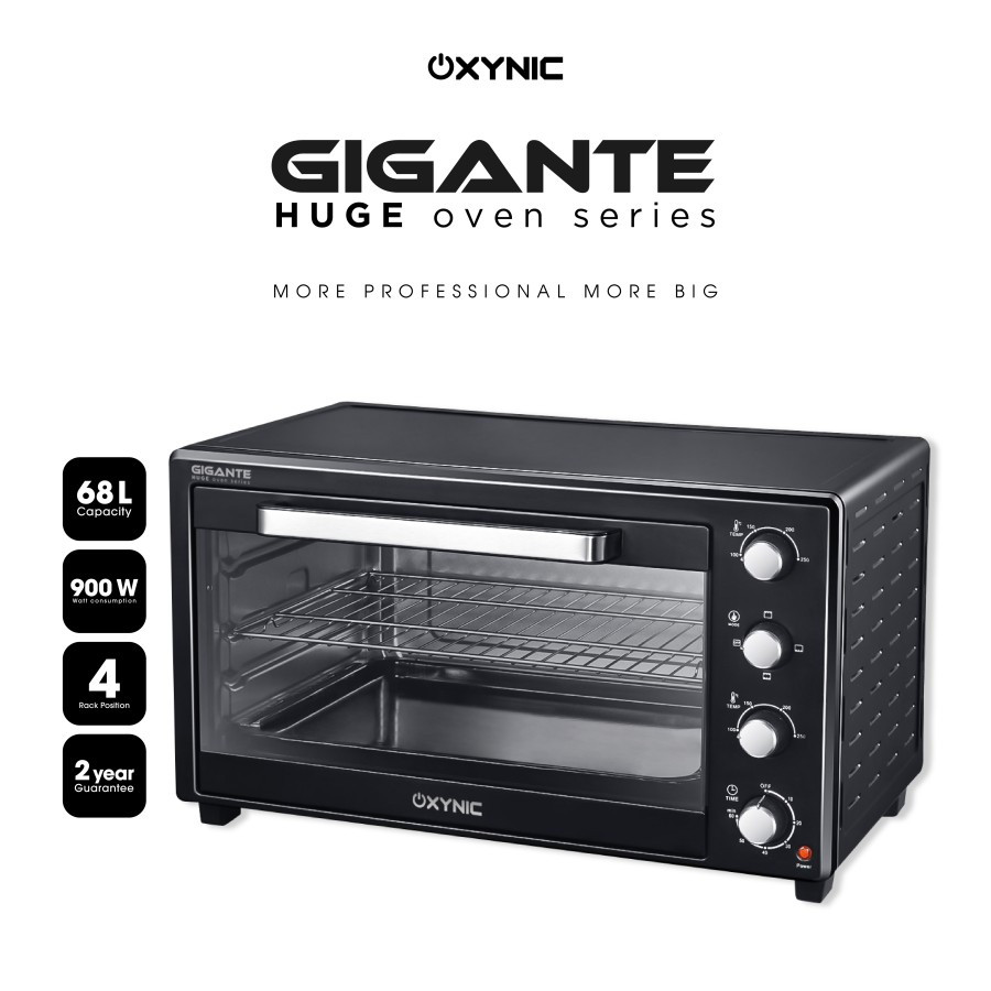 OXYNIC Huge Oven - GIGANTE Oven / 68L / 900W / 4Rack / 6pcs Acc