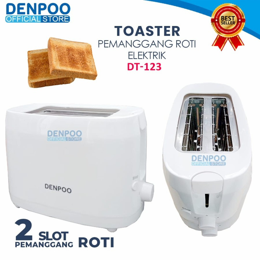 Denpoo Toaster Pemanggang Roti Elektrik DT 123 D