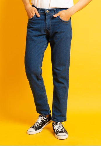 Celana Denim slim fit Panjang Jeans biru navy dawn strech